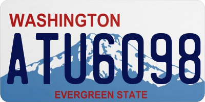 WA license plate ATU6098