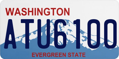 WA license plate ATU6100