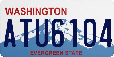 WA license plate ATU6104