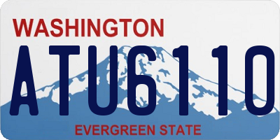 WA license plate ATU6110
