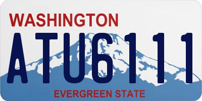 WA license plate ATU6111