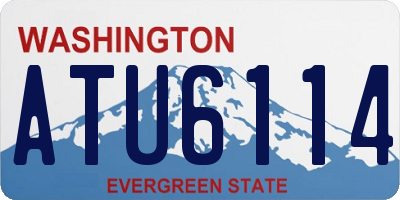 WA license plate ATU6114
