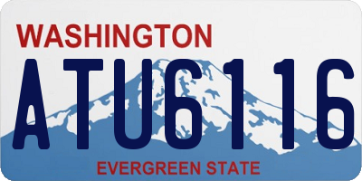 WA license plate ATU6116