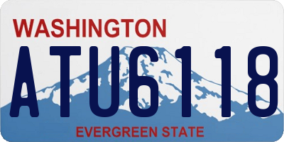 WA license plate ATU6118