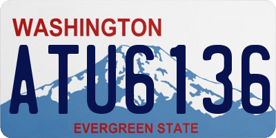 WA license plate ATU6136
