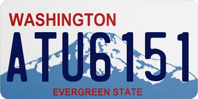 WA license plate ATU6151