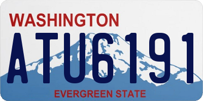 WA license plate ATU6191
