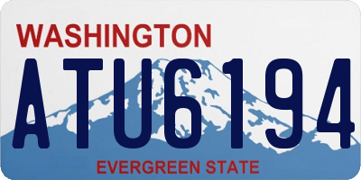 WA license plate ATU6194