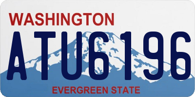 WA license plate ATU6196