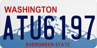 WA license plate ATU6197