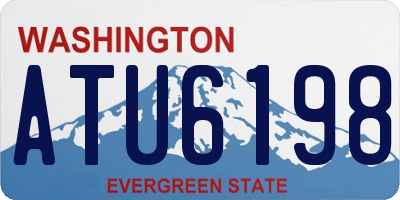 WA license plate ATU6198
