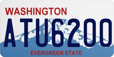 WA license plate ATU6200