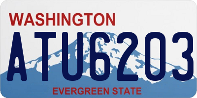 WA license plate ATU6203