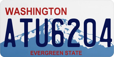 WA license plate ATU6204