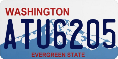 WA license plate ATU6205
