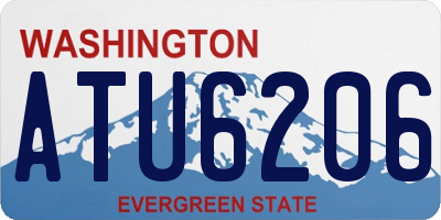 WA license plate ATU6206