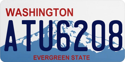 WA license plate ATU6208