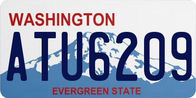 WA license plate ATU6209