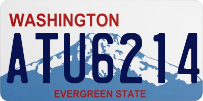 WA license plate ATU6214