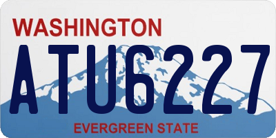 WA license plate ATU6227