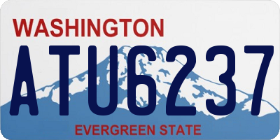 WA license plate ATU6237