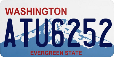 WA license plate ATU6252