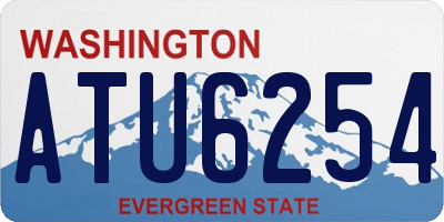 WA license plate ATU6254