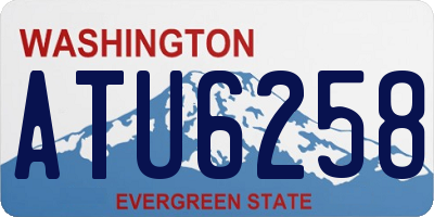 WA license plate ATU6258