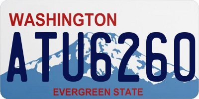 WA license plate ATU6260