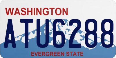 WA license plate ATU6288