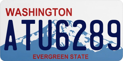 WA license plate ATU6289