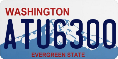 WA license plate ATU6300