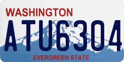 WA license plate ATU6304