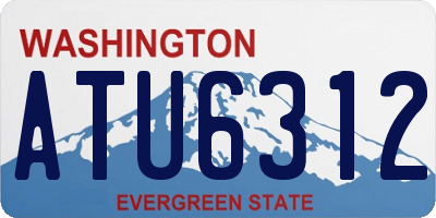 WA license plate ATU6312