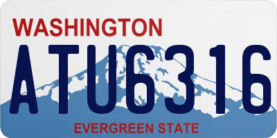 WA license plate ATU6316
