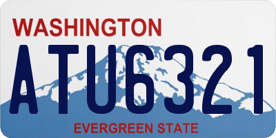 WA license plate ATU6321