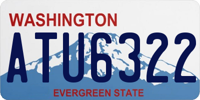 WA license plate ATU6322