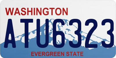 WA license plate ATU6323