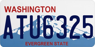 WA license plate ATU6325