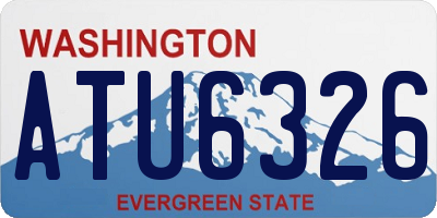 WA license plate ATU6326
