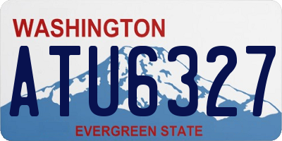 WA license plate ATU6327