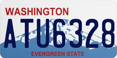 WA license plate ATU6328