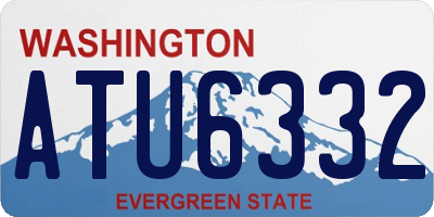 WA license plate ATU6332