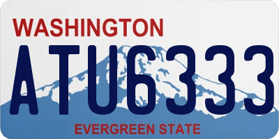 WA license plate ATU6333