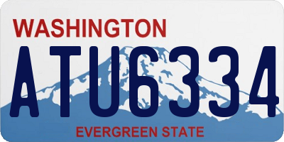 WA license plate ATU6334