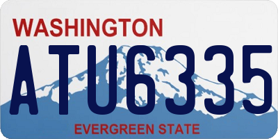 WA license plate ATU6335