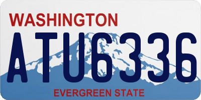 WA license plate ATU6336