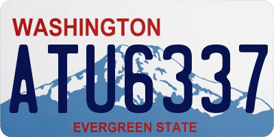 WA license plate ATU6337