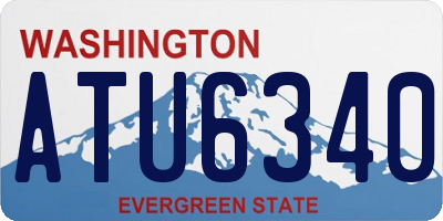 WA license plate ATU6340