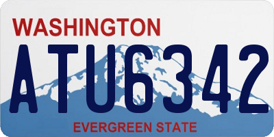 WA license plate ATU6342